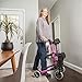 HealthSmart Walker Rollator with Seat and Backrest, FSA HSA Eligible, Adjustable Handle Height, Storage Bag and a Durable Lightweight Frame That Easily Folds While Supporting up to 300 pounds