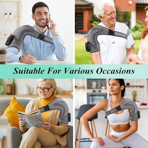 Beauenty Shoulder Massager,Heated Shoulder Brace Wrap And Heating Pad With 3 Heating Setting,Shoulder Massager For Office Relax,Left Right Shoulder Massage,Gift For Men Women