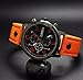 GOHUOS Men's Leather Strap Stainless Steel Sport Analog Quartz Wrist Watch Brown