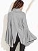 SheIn Women's Cowl Neck Split Back Bell Sleeve Sweatshirt - Grey Small