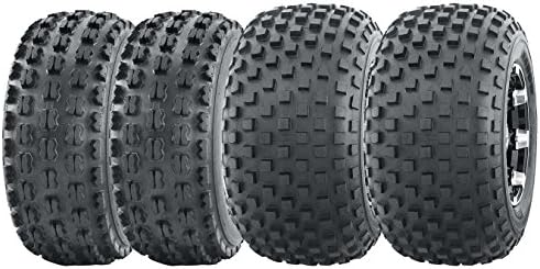 WANDA Set of 4 Sport ATV tires 22x7-10 & 22x11-10 for 2004-2009 Kawasaki KSV/KFX 700