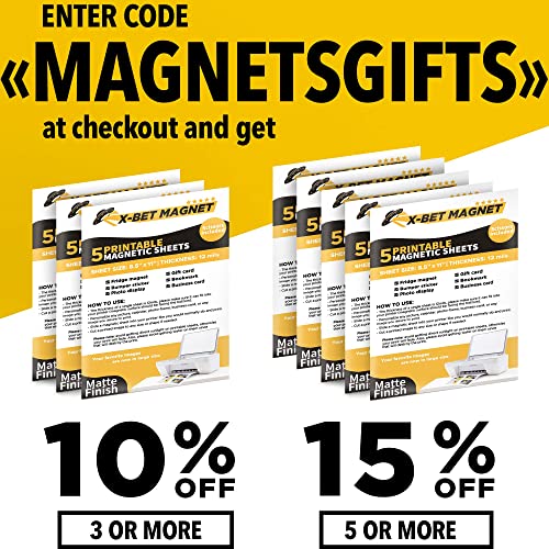Printable Magnetic Sheets - Each 8.5” x 11” - Flexible Magnet Sheets ...