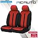 PIC AUTO Universal Fit Full Set Mesh Fabric Car Seat Cover(Red)