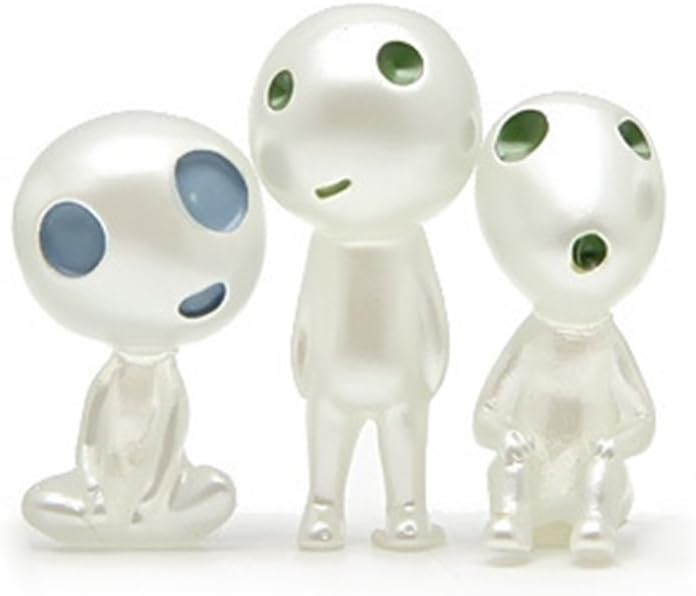 Anydo Luminous Gardening Potted Decoration Tree Elves Spirit Kodama of Princess Mononoke Fairy Garden Dollhouse Decor - 3 Packs