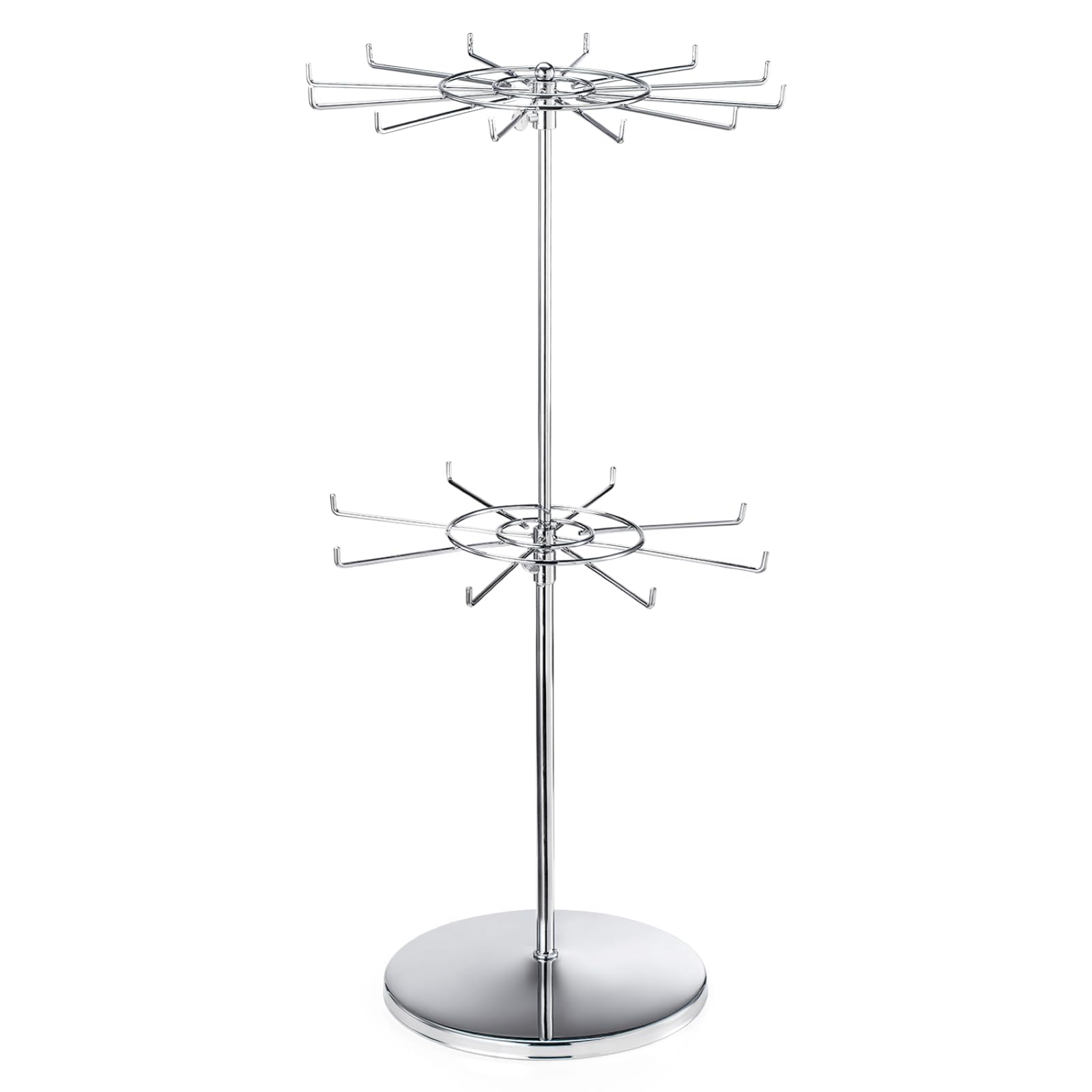 Photo 1 of *** PARTS ONLY****   APL Display-Display Stand 2 Tier Jewelry Display Holder?Heavy Duty Adjustable Metal Spinning Display Rack for Necklaces, Bracelets, Earrings, Ring