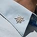 Alpenflüstern Bavarian Pins Edelweiss (3 Items Set) (Bicolor Coloured) - Traditional German Dirndl, Lederhose Jewelry