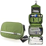 Travelmall Cosmetic Toiletry Travel Bags Hanging Cosmetic Pouch Waterproof Compact Business Gift Personal Care Hygiene Purse (Amy Green)