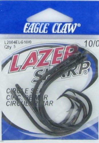 EAGLE CLAW Circle Light Wire Non-Offset Platinum Black