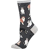 Socksmith Women's Aussies Crew Socks, Charcoal Heather