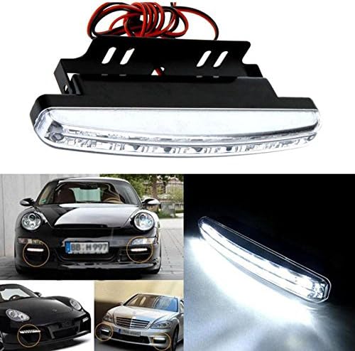 Fullgoods 8led Daytime Driving Running Light DRL Car Fog Lamp Waterproof White Dc 12v