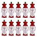 Gizhome 10 Piece Santa Claus Christmas Drawstring Red Wine Bottle Cover Bags for Home Dinner Party Decoration Table Decor X-Mas Gift