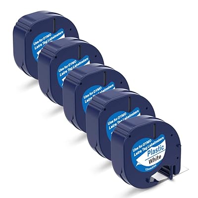 dymo letratag refills white plastic