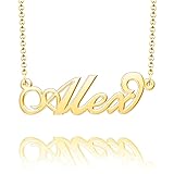 Q&Locket Alex Name Necklace Personalized Stainless