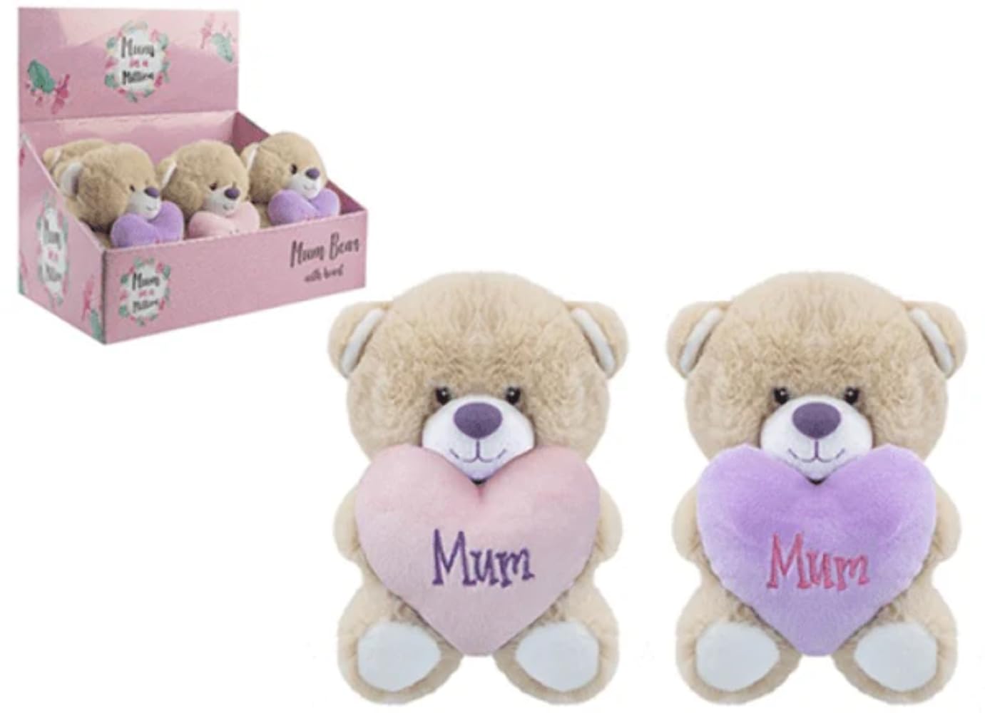 Mum Bear With Heart 6"