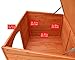 HiCaptain Waterproof Solid Cedar Pet House Deluxe Dog Kennel Universal Fits for Small Medium Large Animals (L:45 x 30.5 x 31.5 Inch, Brown)