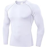 WRAGCFM Men's Compression Shirts Long Sleeve Quick Dry Athletic Running T-Shirt Workout Sports Gym Base Layer Tops