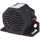 Ecco Back Up Alarm,Drawn 1A,2-51/64" H,Black EA5200 - 1 Each