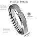 MNH Tungsten Ring 4mm Women Wedding Engagement Band Comfort Fit Beveled Edge Brushed ClassyMNH Tungsten Ring 9mm Women Wedding Engagement Band Comfort Fit Beveled Edge Brushed Classy