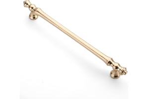 Asidrama 6 Pack 10 Inch(254mm) Brushed Brass Kitchen Cabinet Handles, Cabinet Pulls Kitchen Cabinet Hardware for Cupboard Drawer Handles Dresser Pulls