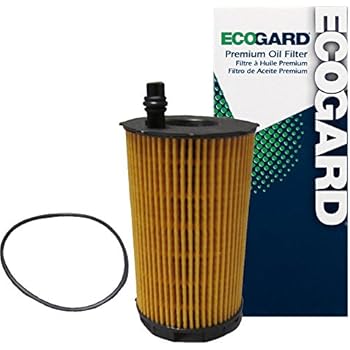 ECOGARD X5843 Cartridge Engine Oil Filter for Conventional Oil - Premium Replacement Fits Audi A8 Quattro, S5, Q7, R8, RS5, A6 Quattro, RS4, S6, ...