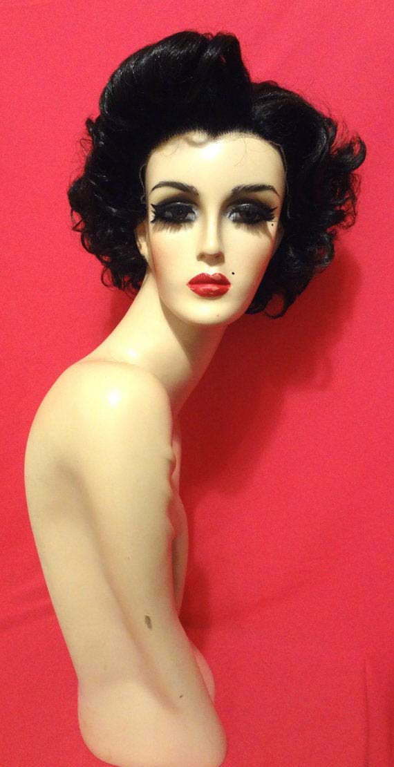 Amazon Com Elizabeth Taylor Wig Jet Black Drag Queen Lace Front