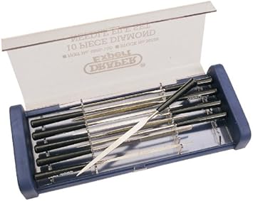 Expert 10 Piece 140mm Diamond Needle File Set Expert Quality Set Verchroomd En Diamant Gecoat 150 Grit Gegoten Handgrepen Van Kunststof Display Verpakt In Plastic Koffer Amazon Nl Klussen Gereedschap