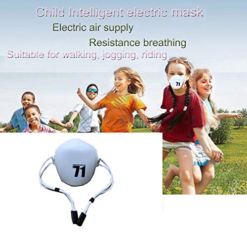 ETI Kids Electric Mask Respirator with Activated Carbon Filter Half Face Dust Respirator Automatic Fresh Air Purifying Dustproof Mask for Pollen Dust Gas Allergy Pm2.5 for Kids Children