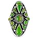 Green Turquoise & Sterling Silver Ring Size 5 to 12 Southwest Style