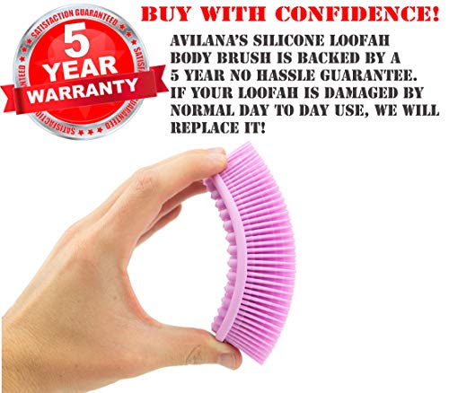 1 Avilana+Loofah+Exfoliating+Scrubber+Silicone