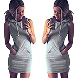 Lookatool Fashion Womens Summer Casual Sleeveless Hoody Dress