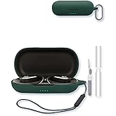 Case for Raycon Open Earbuds True Wireless Bluetooth Headphones,Soft Protective,BOVUGAC Silicone Case Cover with Keychain & Cleaning Kit & Lanyard for Raycon Open Earbuds-Green