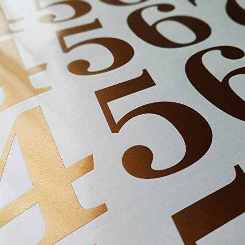 Classic Style Die Cut Vinyl Numbers (3 inch, Metallic Copper) - Thumbnail 3