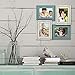 Excello Global Products Collage Picture Frames from Rustic Distressed Wood: Holds Four 4x6 Photos: Ready to Hang. Shabby Chic, Driftwood, Barnwood, Farmhouse, Reclaimed Wood Picture Frame Collage (White & Turquoise)