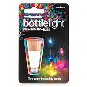 Suck UK | Meerkleurig Fleslicht | LED-verlichting/nachtlampje voor elke kamer of woondecoratie | Meerkleurige…