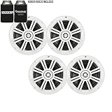 Kicker White OEM Replacement Marine 6.5" 4&Omega; Coaxial speaker Bundle - 4 Speakers