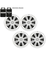 Kicker 6.5" Altavoces (QTY 4 Marino) 2 Par de OEM Replacement Altavoces, Blanco