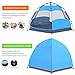 Victostar Instant Pop Up Family Camping Tent,Double Layer Waterproof 3 Season for Picnic Fishing Hiking Traveling (Blue, 4-Person)