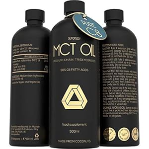 MCT-Oil-500ml--High-Potency-Pure-C8-Premium-Keto-Diet-Supplement-Made-from-100-Sustainably-Sourced-Coconuts-Boosts-Ketones-Suitable-for-Bulletproof-Coffee-Ketogenic-Vegan-Low-Carb-Diet MCT Oil 500ml – High Potency Pure C8 - Premium Keto Diet Supplement - Made from 100% Sustainably Sourced Coconuts…