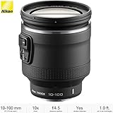 Nikon (3318 1 NIKKOR 10-100mm f/4.5-5.6 VR (Black) Lens for CX format - (Renewed)