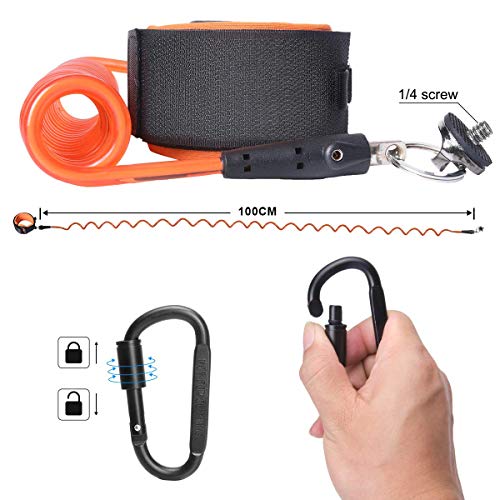 Waterproof Action Camera Floating Hand Grip + Steel-cored Anti-Loose Dive Wrist Strap Safety Tether for GoPro Sony Olympus Underwater Sports Motion Camcorder Diving Surfing Snorkeling Drifting Photo