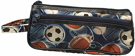 Basketball Baseball Soccer Football Sport Pencil Case Holder Pouch - Athlete Pencilcase Box Back to School Supplies