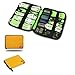 BUBM Universal Cable Organizer Electronics Accessories Case USB Drive Shuttle (Yellow)