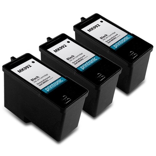 Printronic Remanufactured Ink Cartridge Replacement for Dell MK992 Series 9 (3 Black)