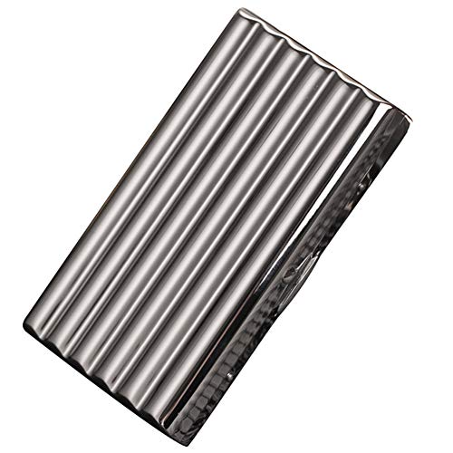 Exttlliy Creative Thin Portable Stainless Steel Pocket Carrying Cigarette Box Case for Holds 12 Regular Size Cigarettes (Not Included Cigarette) - Thumbnail 3