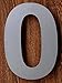 QT Modern House Number - 6 Inch - Brushed Stainless Steel (Number 0 Zero), Floating Appearance, Easy to install and made of solid 304