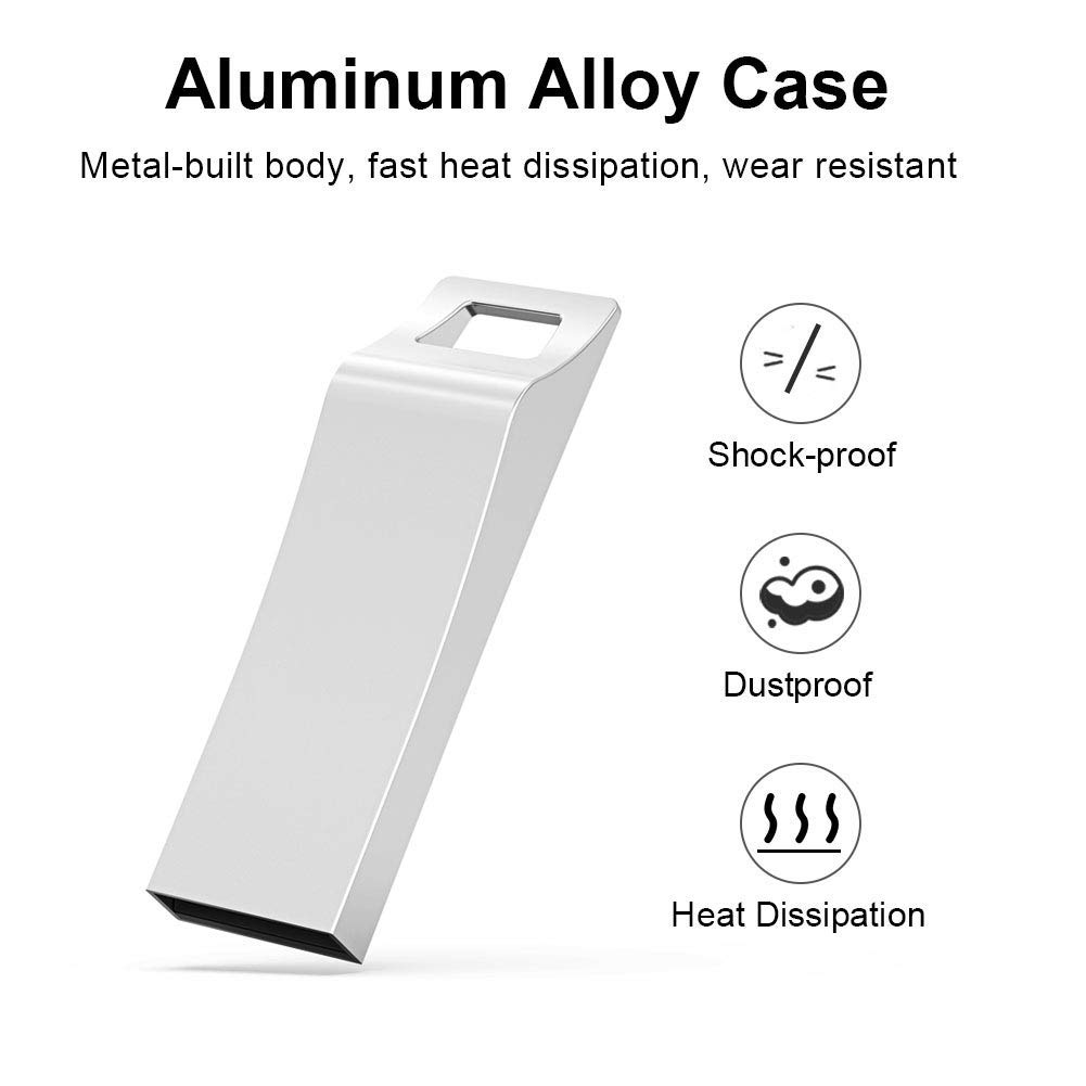 TOPESEL 3 Pièces Clés USB 64Go Clé USB 2.0 64 Go Pendrive Étanche Antichoc en Métal Lecteur USB Flash Drive pour Ordinateur Portable, Télévision, Automobile, etc (Couleurs Mixte: Noir Or Argent)