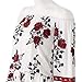 YesFashion Women Off Shoulder Bohemia Floral Print Split Beach Dress White XL