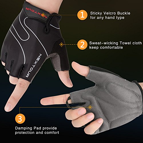 image for Tanluhu Cycling Gloves Mountain Bike Gloves Half Finger Road Racing Ri