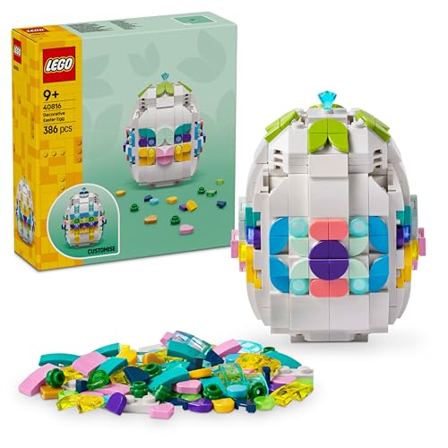 Uovo di Pasqua Decorativo - Decorazione Pasquale Giocattolo con Elementi Colorati come Cuori Dorati e Pietre Preziose - Regalo Creativo di Arti e Mestieri per Bambine e Bambini da 9 Anni - 40816
