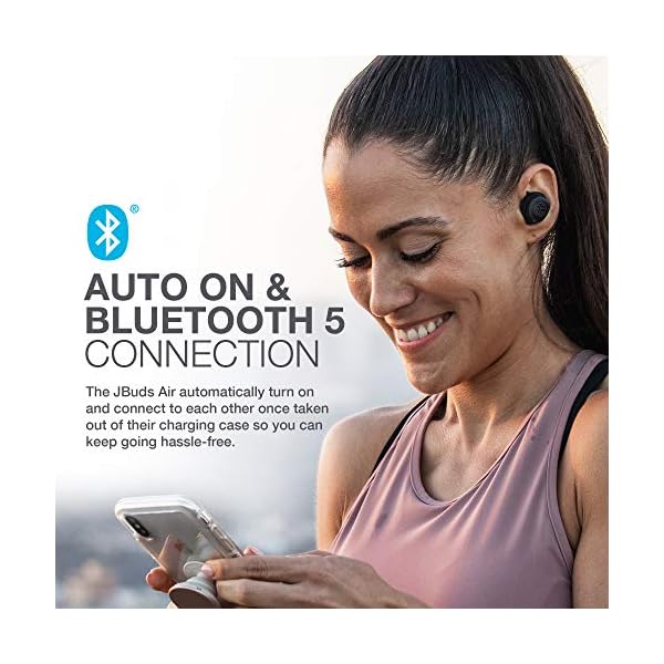 JLab JBuds Air Cuffie Bluetooth, Cuffie wireless con Custodia di Ricarica  USB, Resistenza al Sudore IP55 e Audio… - 2022